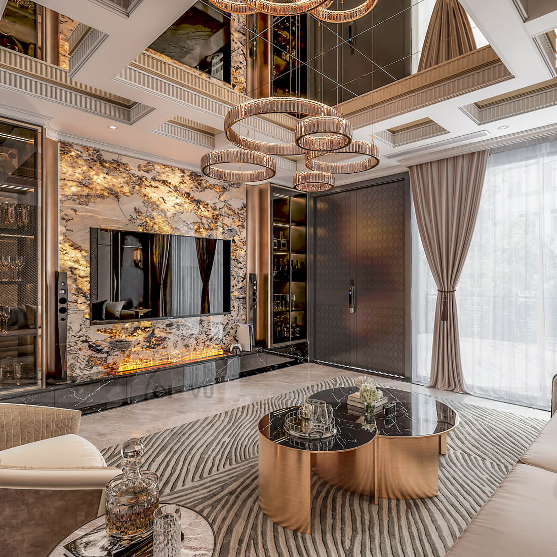 thiết kế nội thất biệt thự An Vượng Villa nhà anh Cầu 9