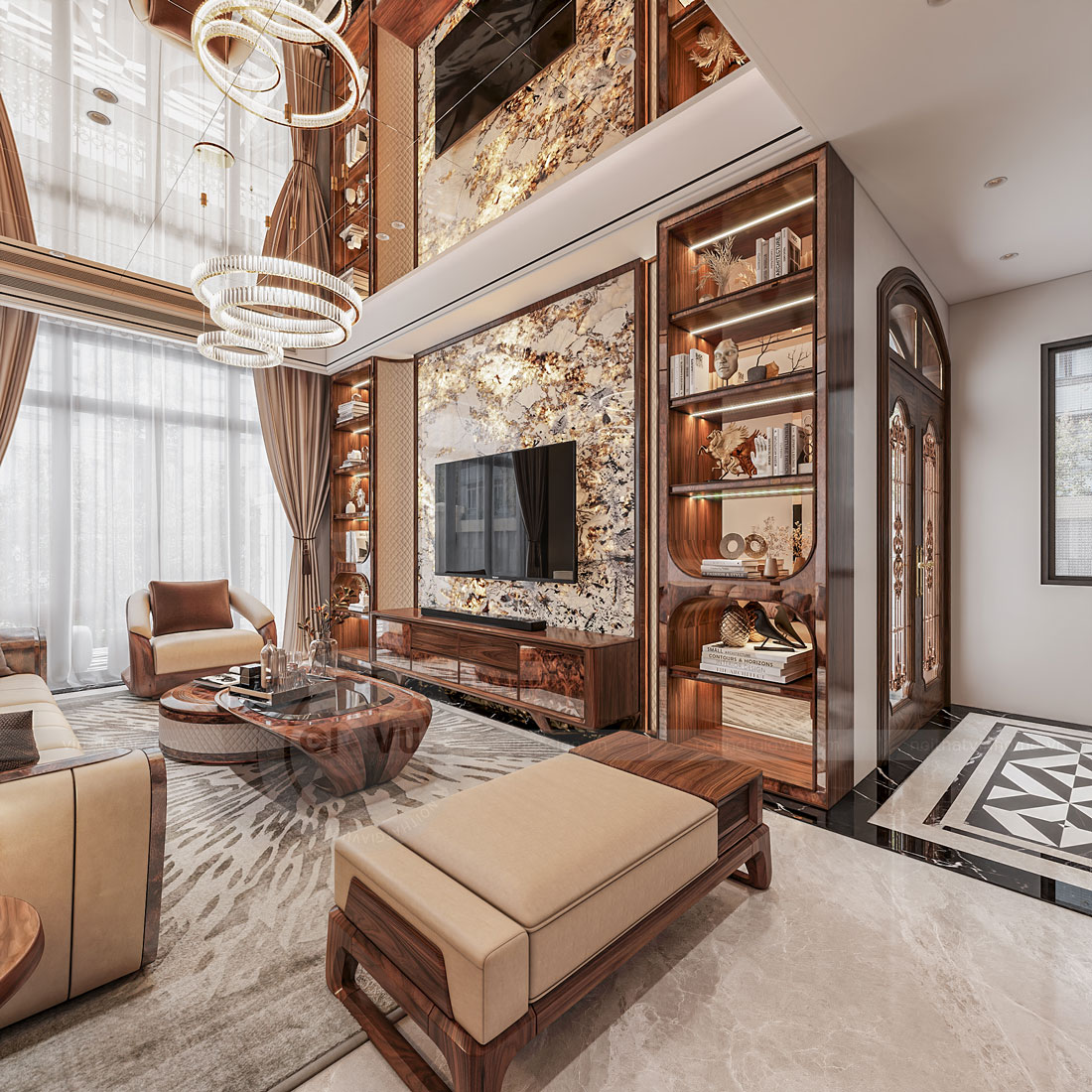 thiết kế nội thất biệt thự Vinhomes Ocean Park 2 8