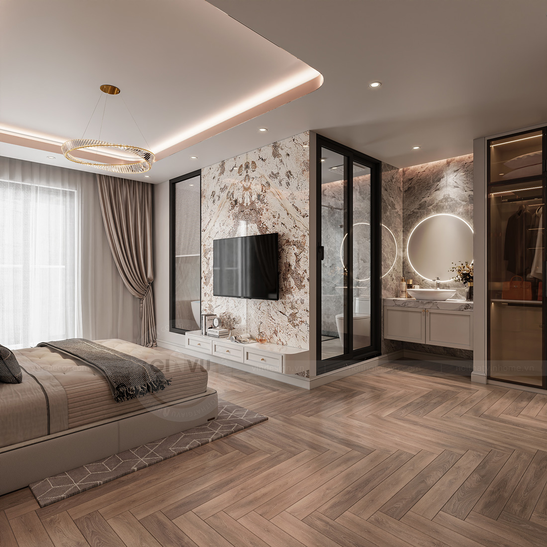 thiết kế thi công biệt thự liền kề KĐT Dương Nội 13