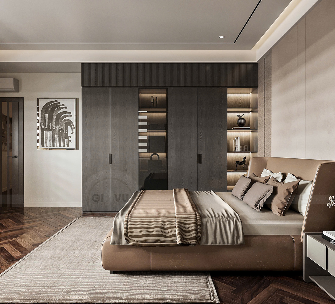 thiết kế biệt thự tại Vĩnh Phúc 3 tầng 400m2 anh Tùng 14