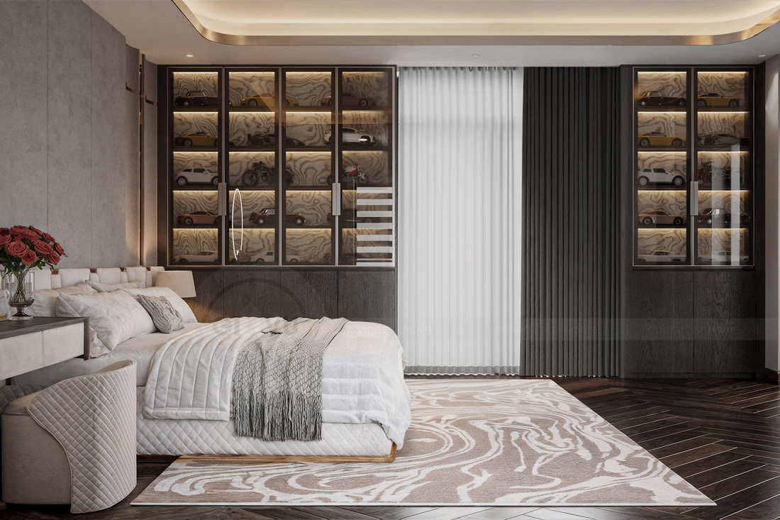 thiết kế biệt thự tại Vĩnh Phúc 3 tầng 400m2 anh Tùng 16