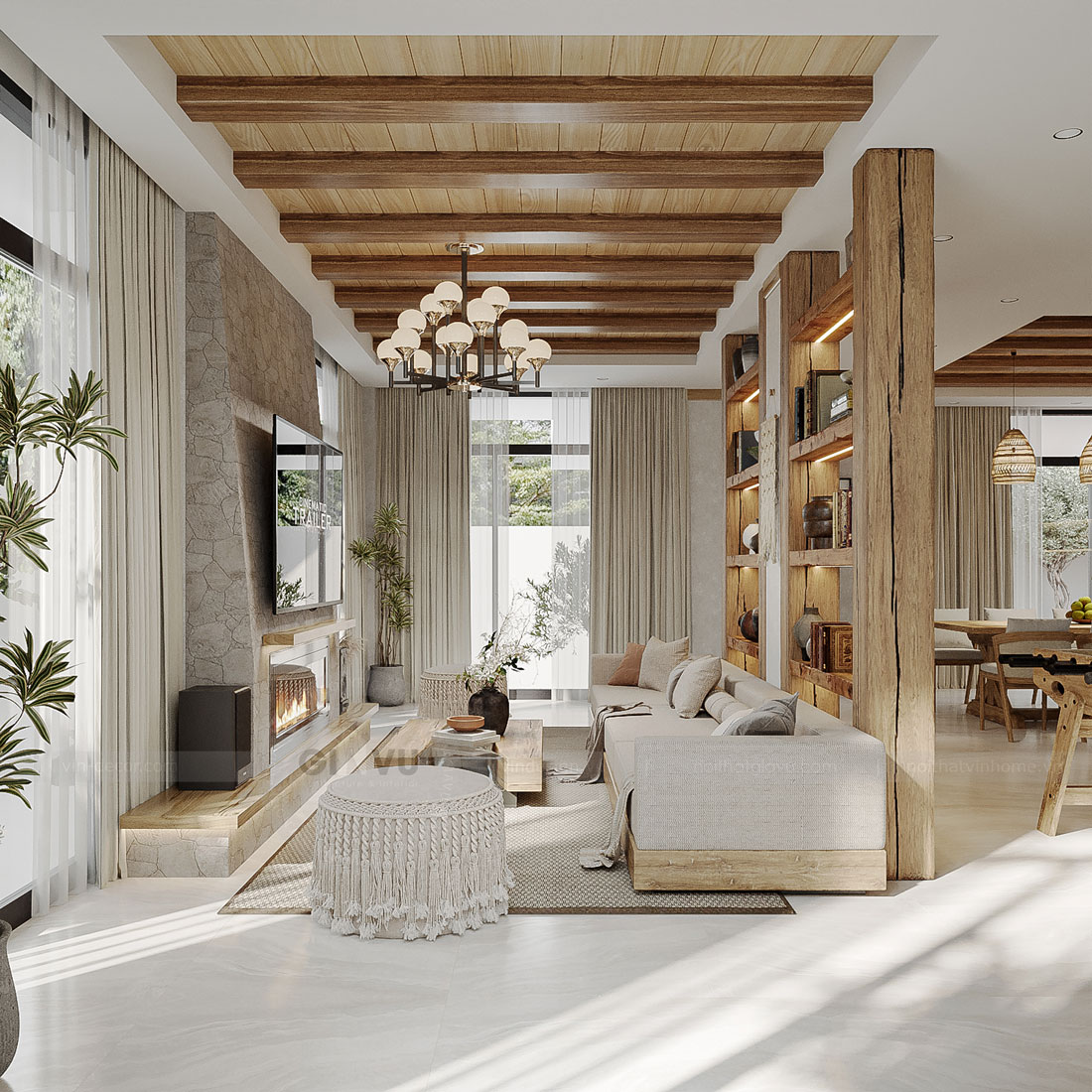 thiết kế nội thất địa trung hải biệt thự Lagecy Hill 3