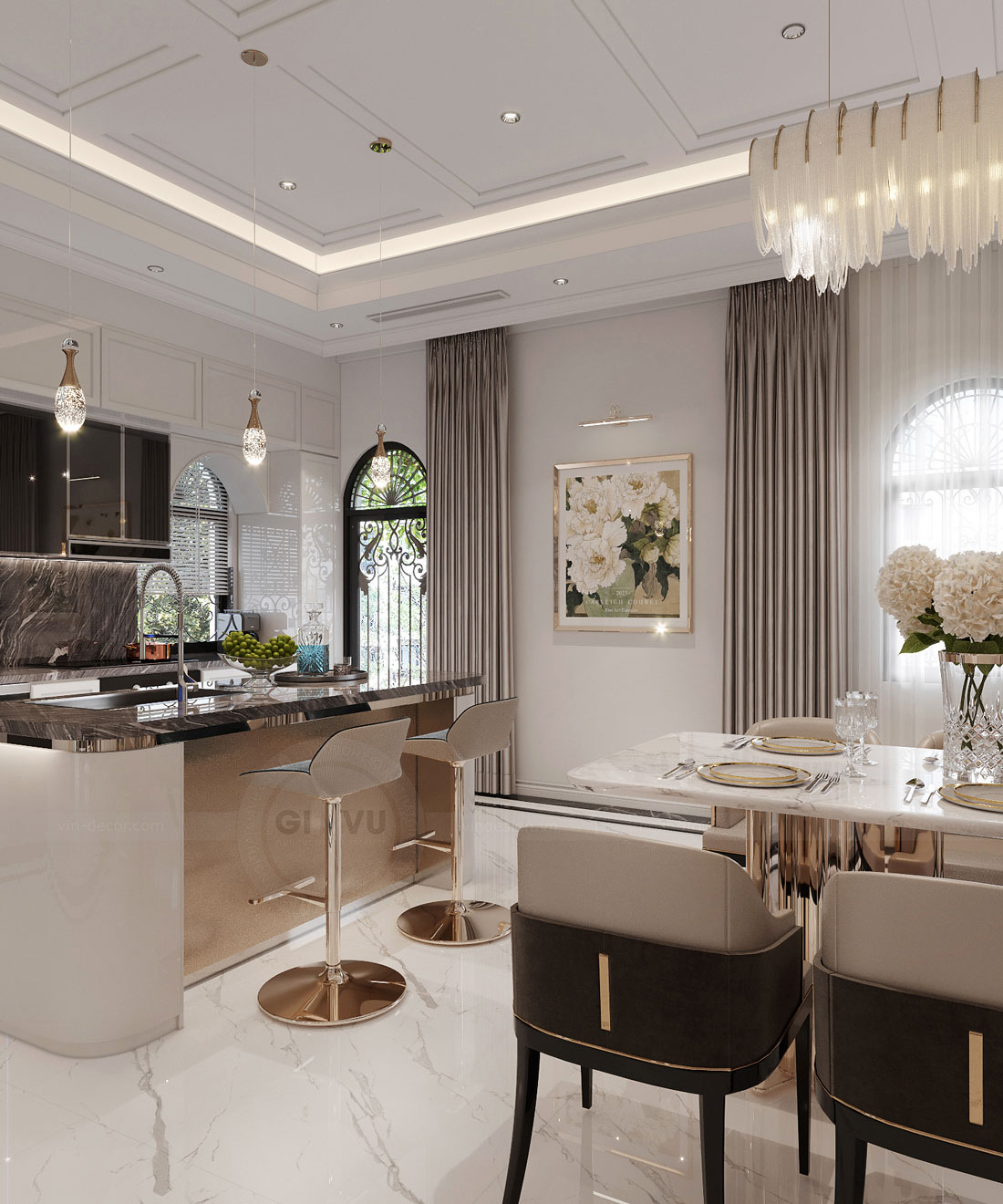 thiết kế thi công biệt thự Solasta Mansion Dương Nội B 11