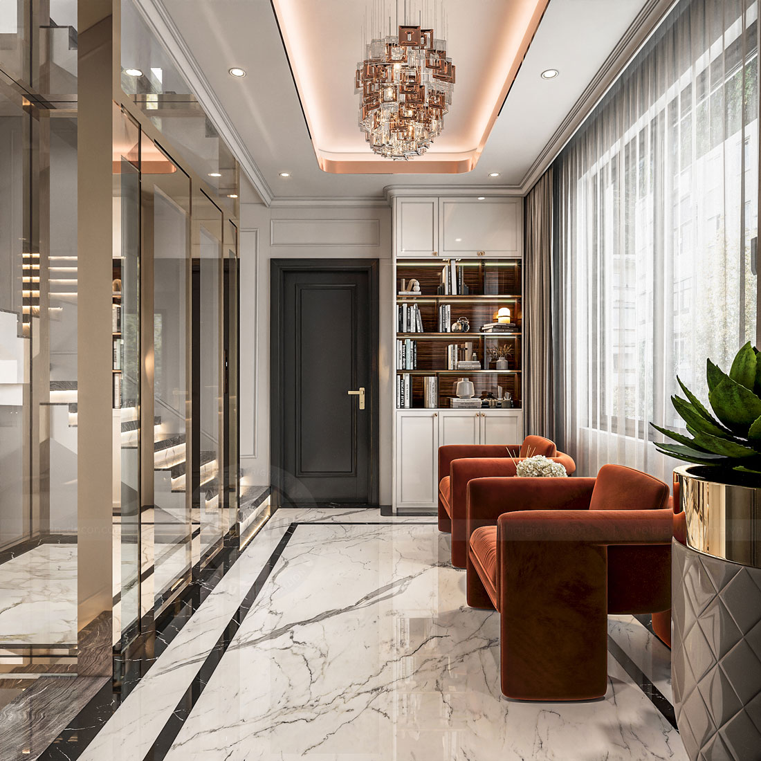 thiết kế thi công biệt thự Solasta Mansion Dương Nội B 25