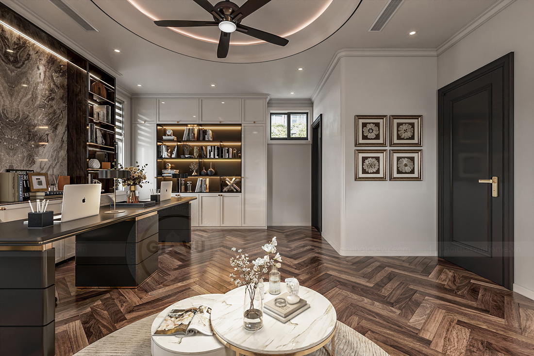 thiết kế thi công biệt thự Solasta Mansion Dương Nội B 28