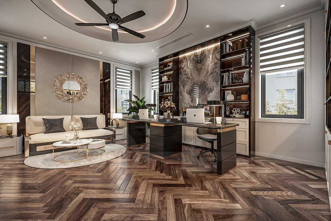 thiết kế thi công biệt thự Solasta Mansion Dương Nội B 30
