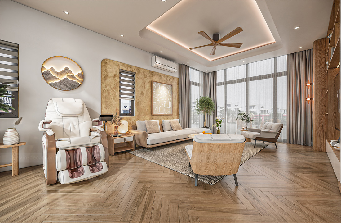 thiết kế nội thất biệt thự Legacy Hill 350m2 nhà anh Tùng 10