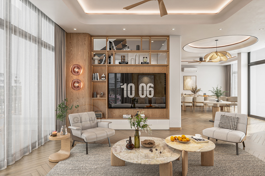 thiết kế nội thất biệt thự Legacy Hill 350m2 nhà anh Tùng 11