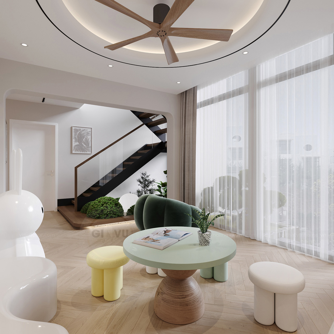 thiết kế nội thất biệt thự Legacy Hill 350m2 nhà anh Tùng 22