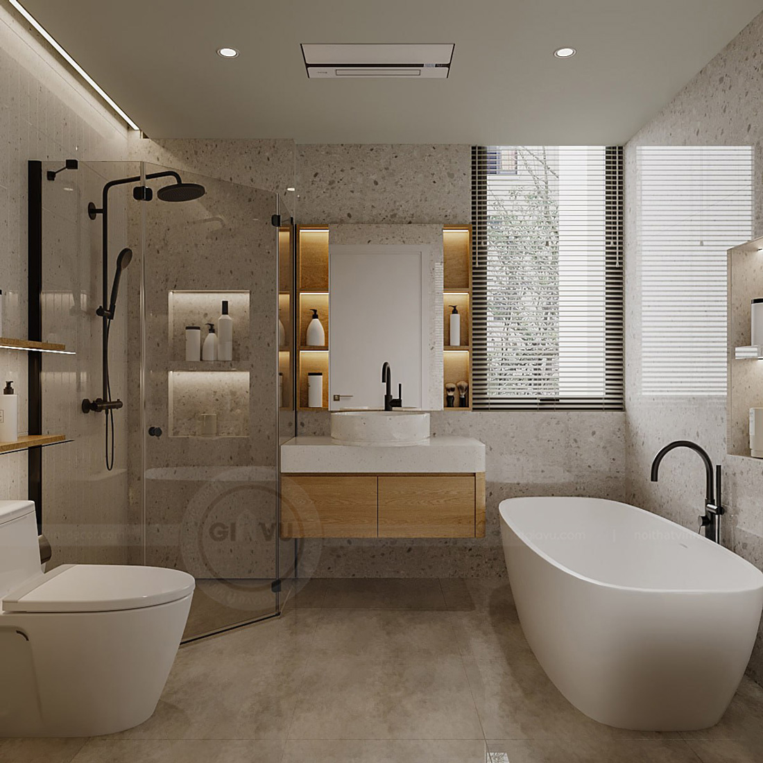 thiết kế nội thất biệt thự Legacy Hill 350m2 nhà anh Tùng 32