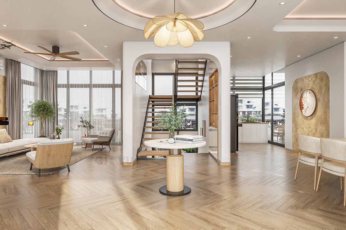 thiết kế nội thất biệt thự Legacy Hill 350m2 nhà anh Tùng 5