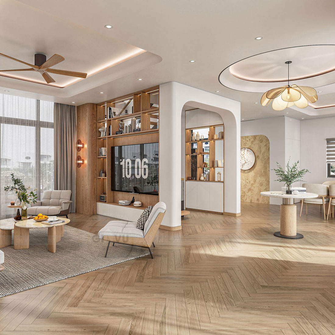 thiết kế nội thất biệt thự Legacy Hill 350m2 nhà anh Tùng 7