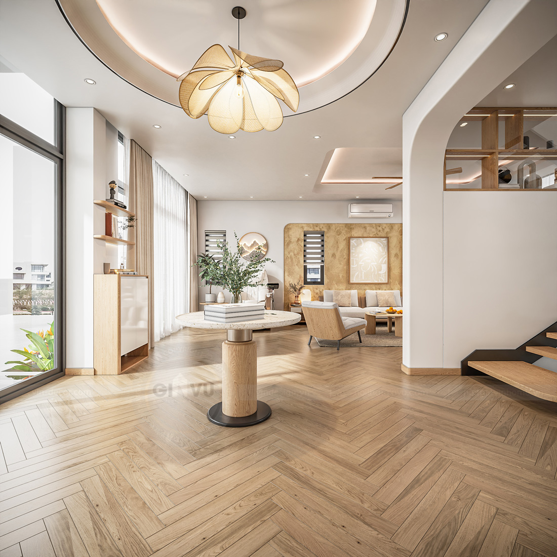 thiết kế nội thất biệt thự Legacy Hill 350m2 nhà anh Tùng 8