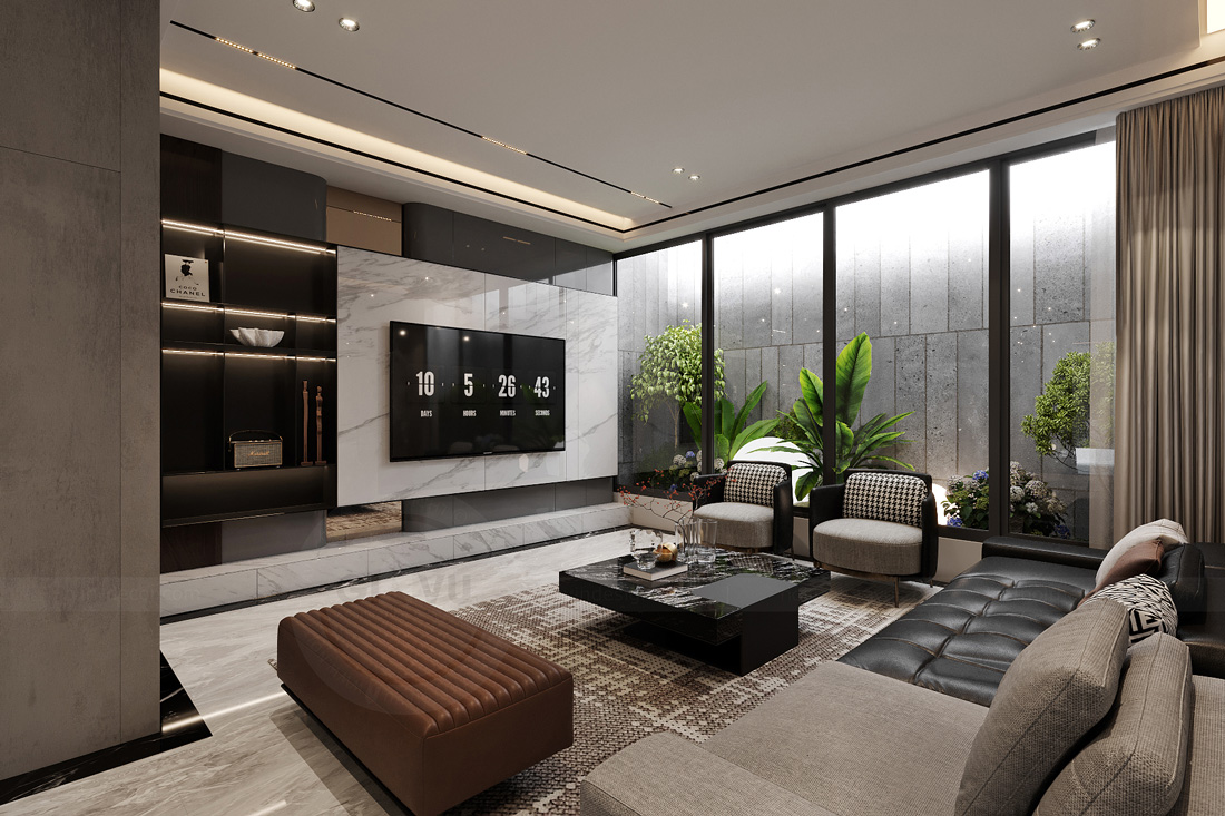thiết kế nhà phố 5 tầng 100m2 phong cách hiện đại 10