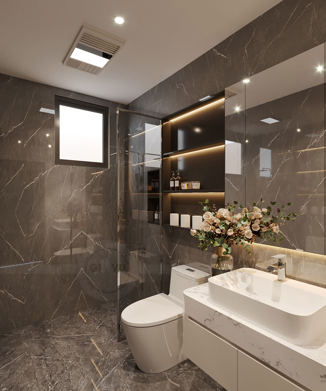 thiết kế nhà phố 5 tầng 100m2 phong cách hiện đại 15