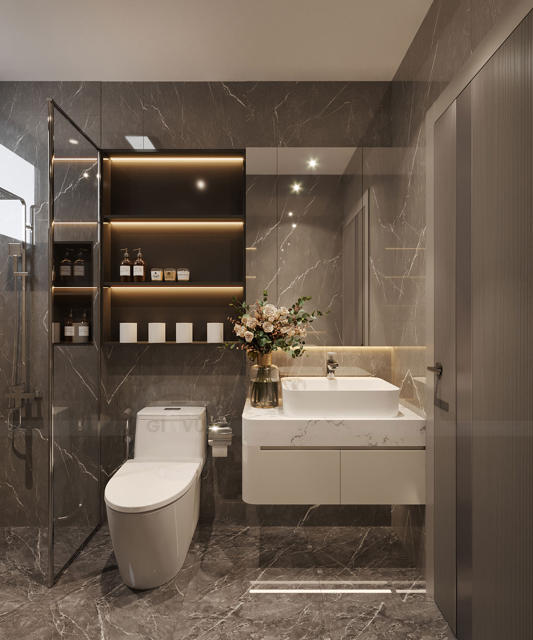thiết kế nhà phố 5 tầng 100m2 phong cách hiện đại 16
