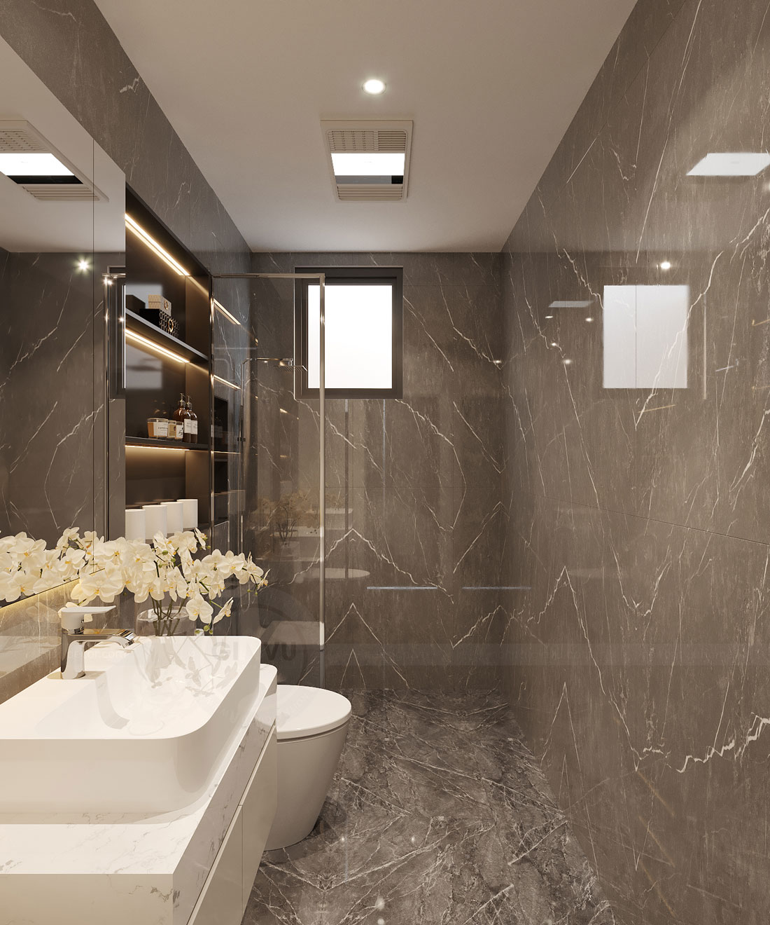 thiết kế nhà phố 5 tầng 100m2 phong cách hiện đại 20