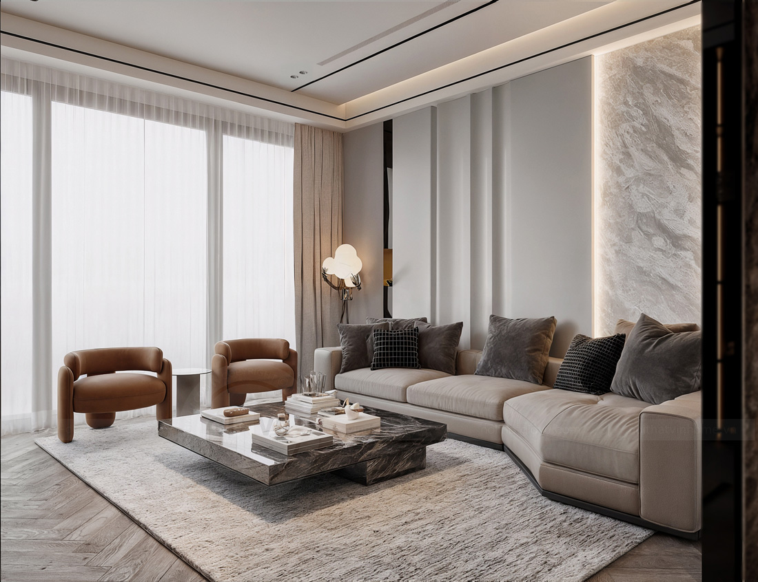 thiết kế nhà phố 5 tầng 100m2 phong cách hiện đại 34