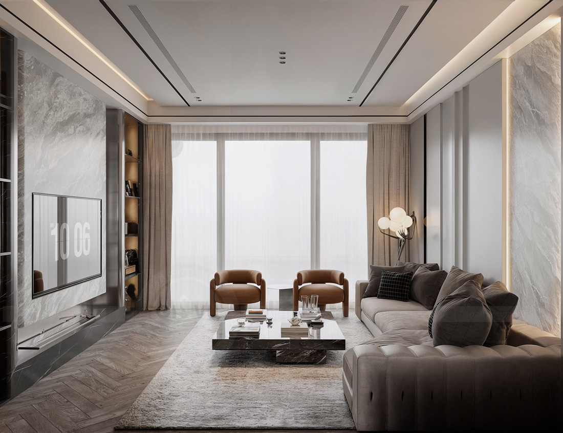 thiết kế nhà phố 5 tầng 100m2 phong cách hiện đại 35