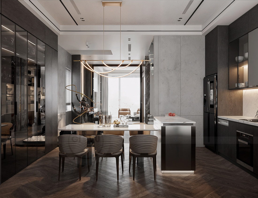 thiết kế nhà phố 5 tầng 100m2 phong cách hiện đại 37