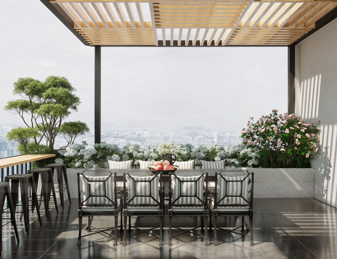 thiết kế nhà phố 5 tầng 100m2 phong cách hiện đại 48
