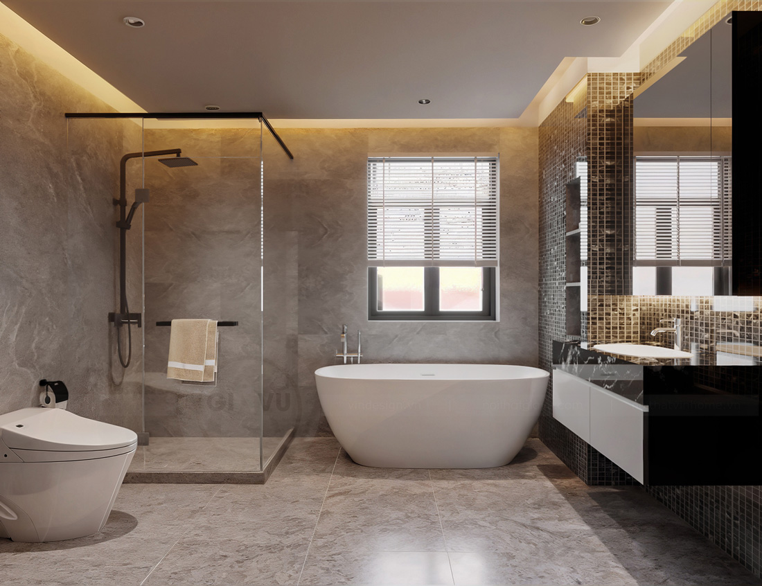 thiết kế thi công biệt thự tứ lập Vinhomes Ocean Park - Anh Kiên 15