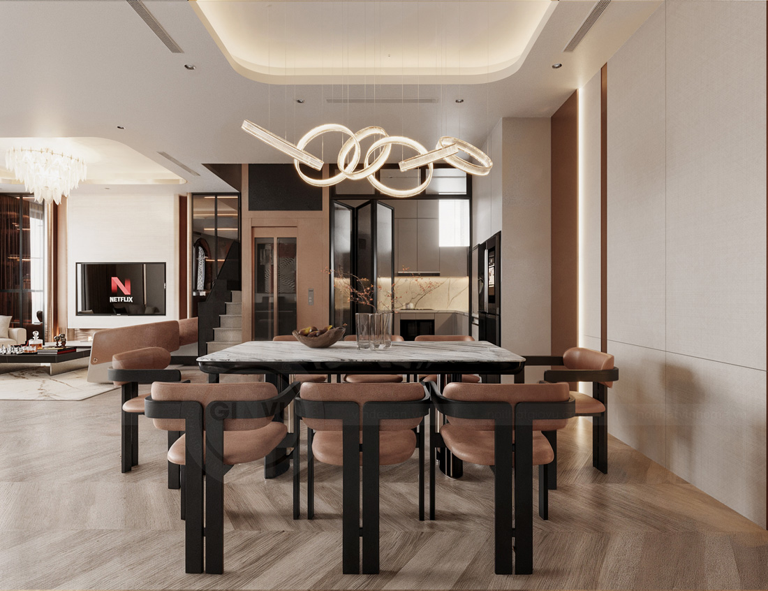 thiết kế thi công biệt thự tứ lập Vinhomes Ocean Park - Anh Kiên 9