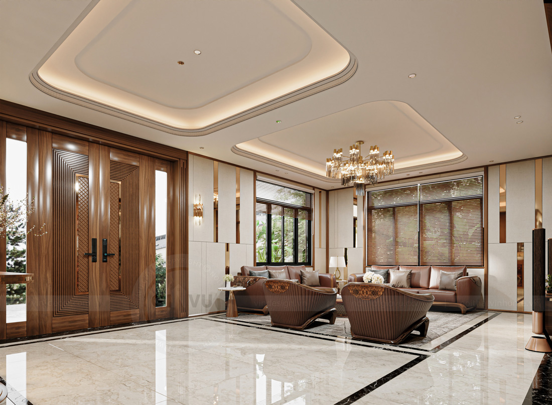 thiết kế nội thất biệt thự nhà vườn gỗ óc chó anh Hoàng 1 thiết kế nội thất biệt thự nhà vườn gỗ óc chó anh Hoàng 1