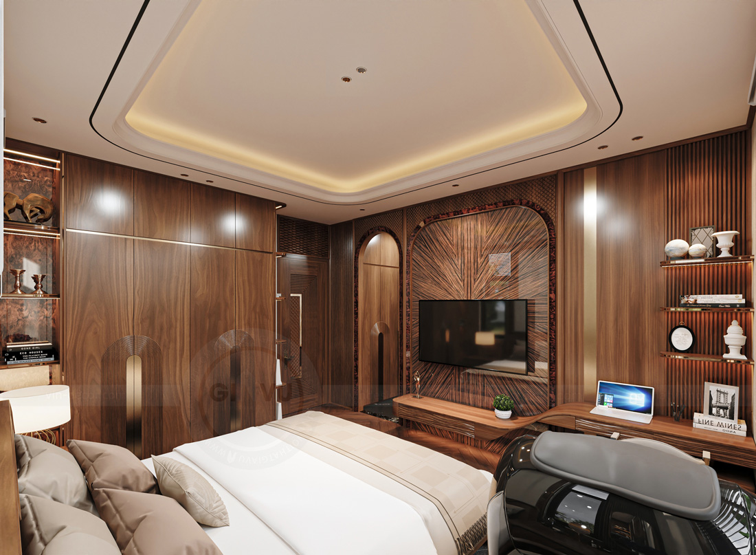 thiết kế nội thất biệt thự nhà vườn gỗ óc chó anh Hoàng 12 thiết kế nội thất biệt thự nhà vườn gỗ óc chó anh Hoàng 12