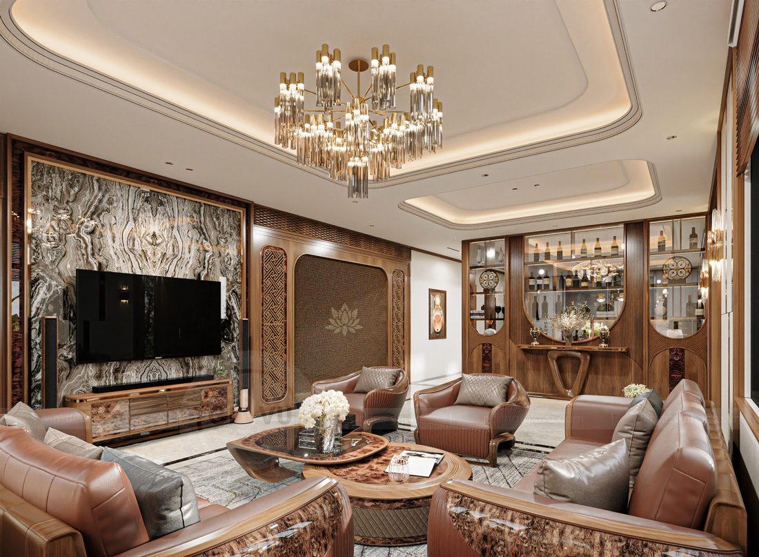 thiết kế nội thất biệt thự nhà vườn gỗ óc chó anh Hoàng 2 thiết kế nội thất biệt thự nhà vườn gỗ óc chó anh Hoàng 2