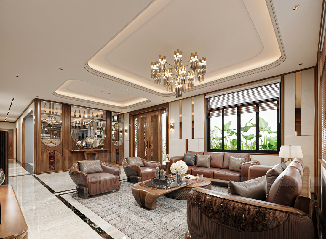 thiết kế nội thất biệt thự nhà vườn gỗ óc chó anh Hoàng 4 thiết kế nội thất biệt thự nhà vườn gỗ óc chó anh Hoàng 4