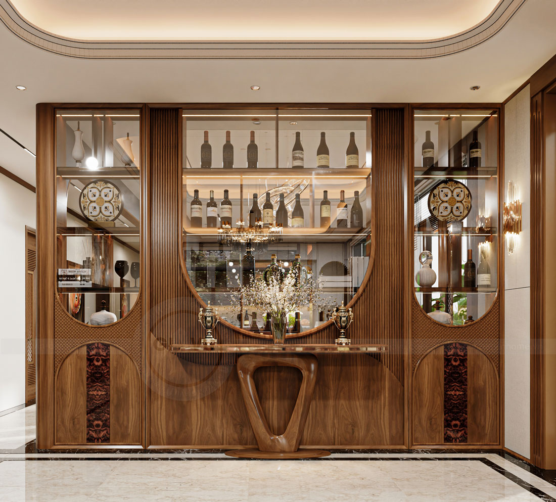 thiết kế nội thất biệt thự nhà vườn gỗ óc chó anh Hoàng 5 thiết kế nội thất biệt thự nhà vườn gỗ óc chó anh Hoàng 5