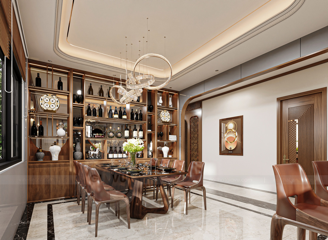 thiết kế nội thất biệt thự nhà vườn gỗ óc chó anh Hoàng 8 thiết kế nội thất biệt thự nhà vườn gỗ óc chó anh Hoàng 8