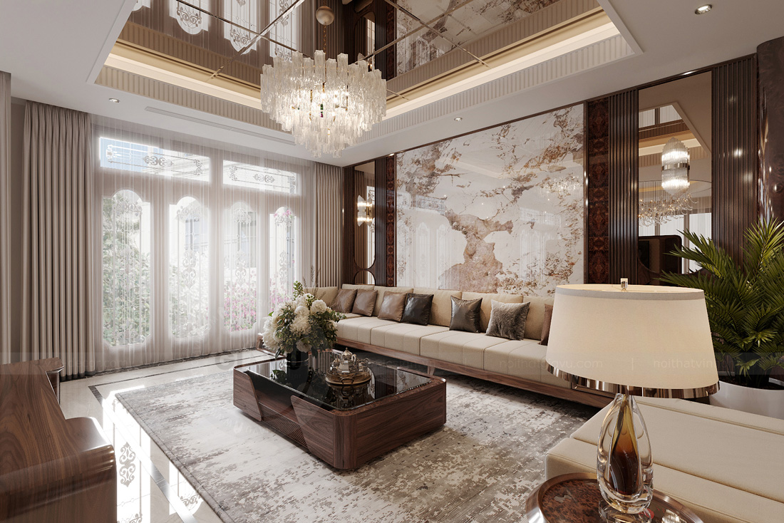 thiết kế nội thất biệt thự tại Hải Phòng nhà anh Khang 2