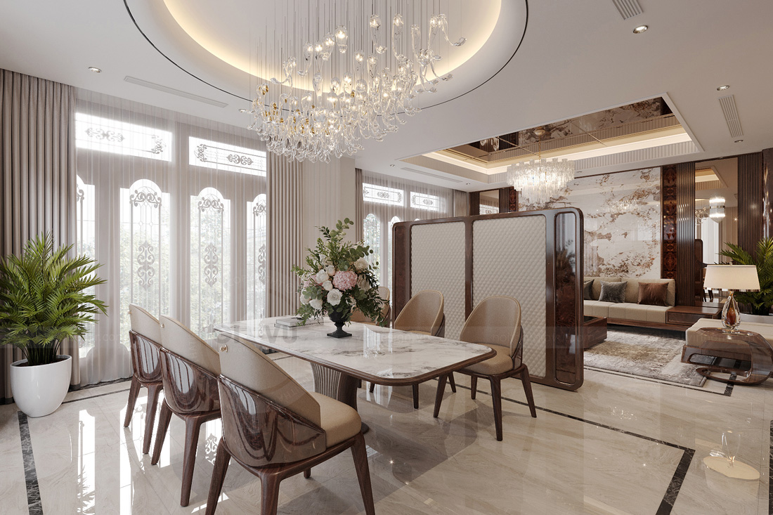 thiết kế nội thất biệt thự tại Hải Phòng nhà anh Khang 4