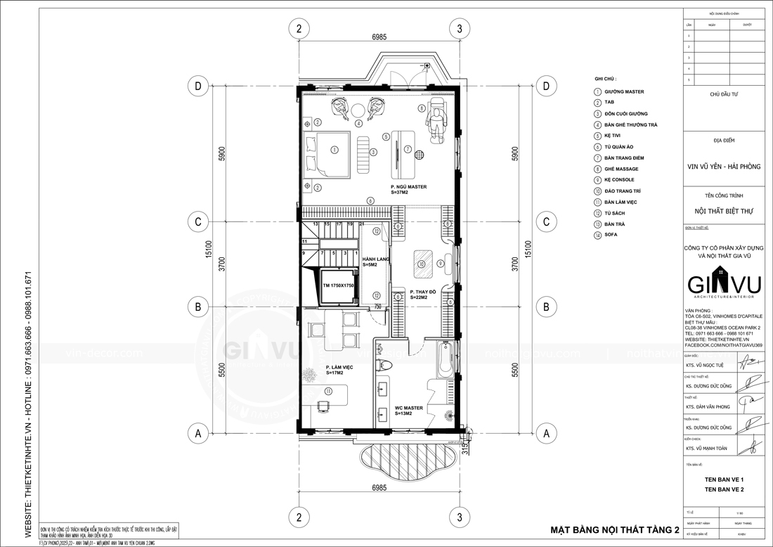 thiết kế nội thất biệt thự Vinhomes Vũ Yên - liền kề 105m2 22 thiết kế nội thất biệt thự Vinhomes Vũ Yên - liền kề 105m2 22
