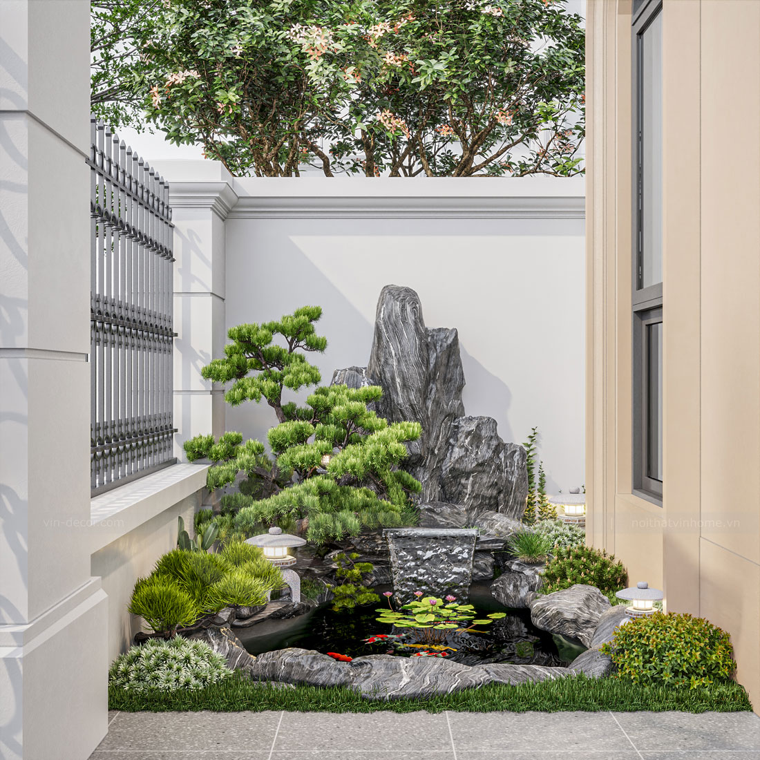 thiết kế nội thất biệt thự Vinhomes Vũ Yên - liền kề 105m2 3