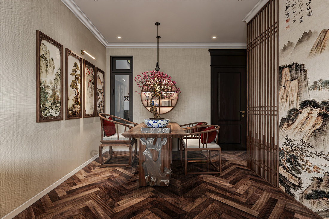 thiết kế nội thất biệt thự Vinhomes Vũ Yên - liền kề 105m2 42