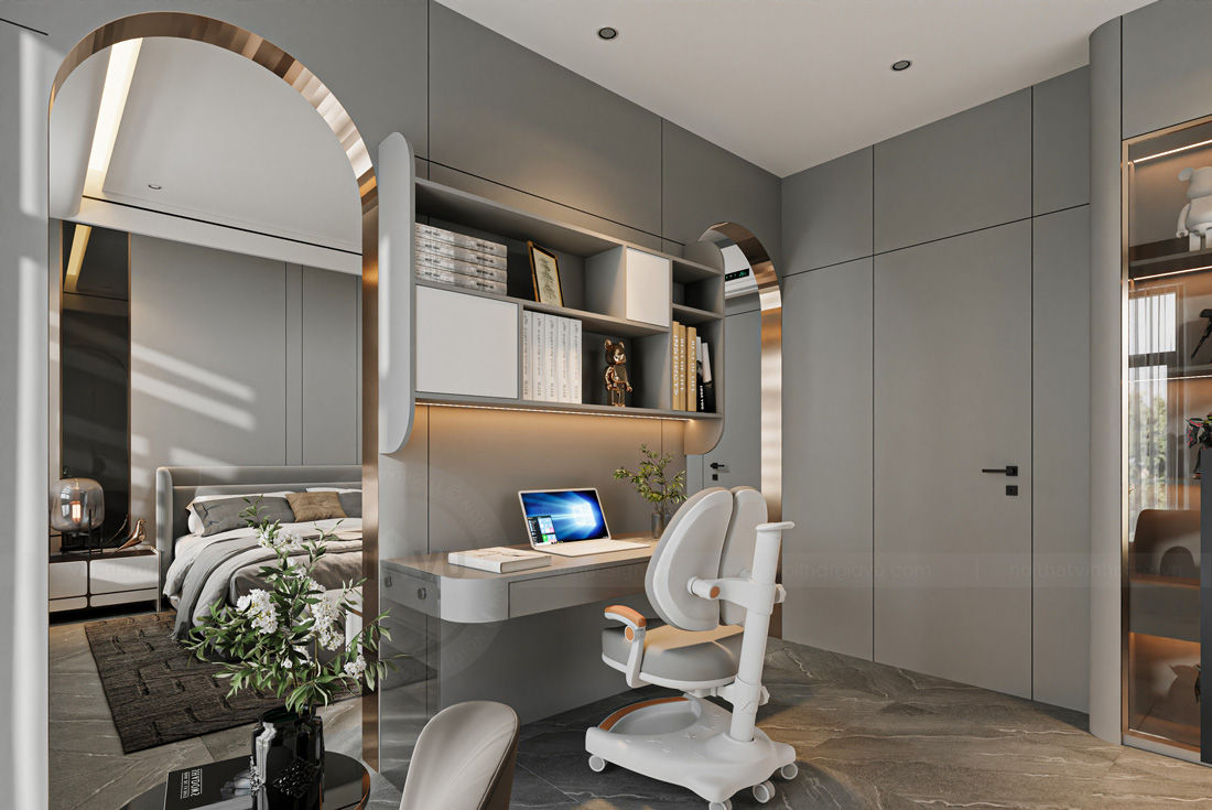 thiết kế nội thất biệt thự Vinhomes Vũ Yên - liền kề 105m2 48 thiết kế nội thất biệt thự Vinhomes Vũ Yên - liền kề 105m2 48