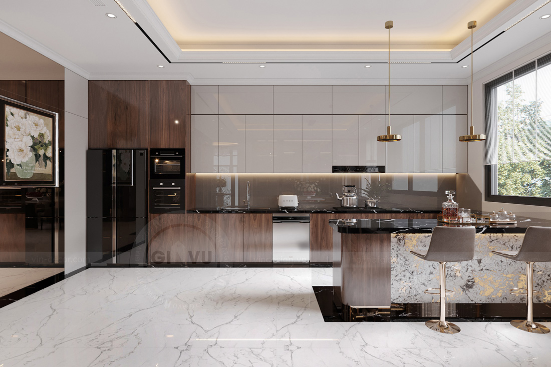 thiết kế thi công biệt thự phố có hầm nhà anh Trung 17