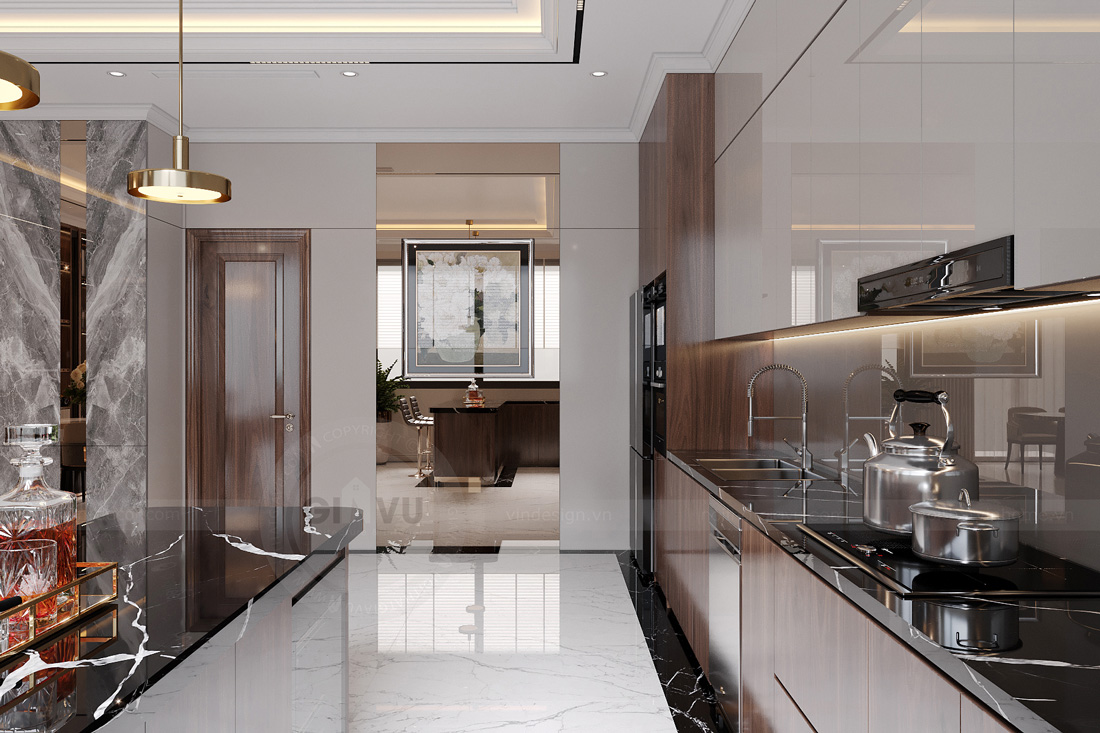 thiết kế thi công biệt thự phố có hầm nhà anh Trung 19