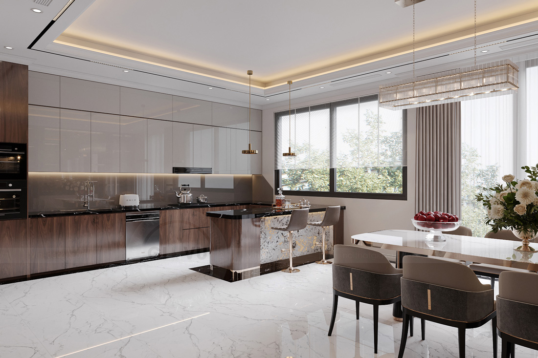 thiết kế thi công biệt thự phố có hầm nhà anh Trung 21