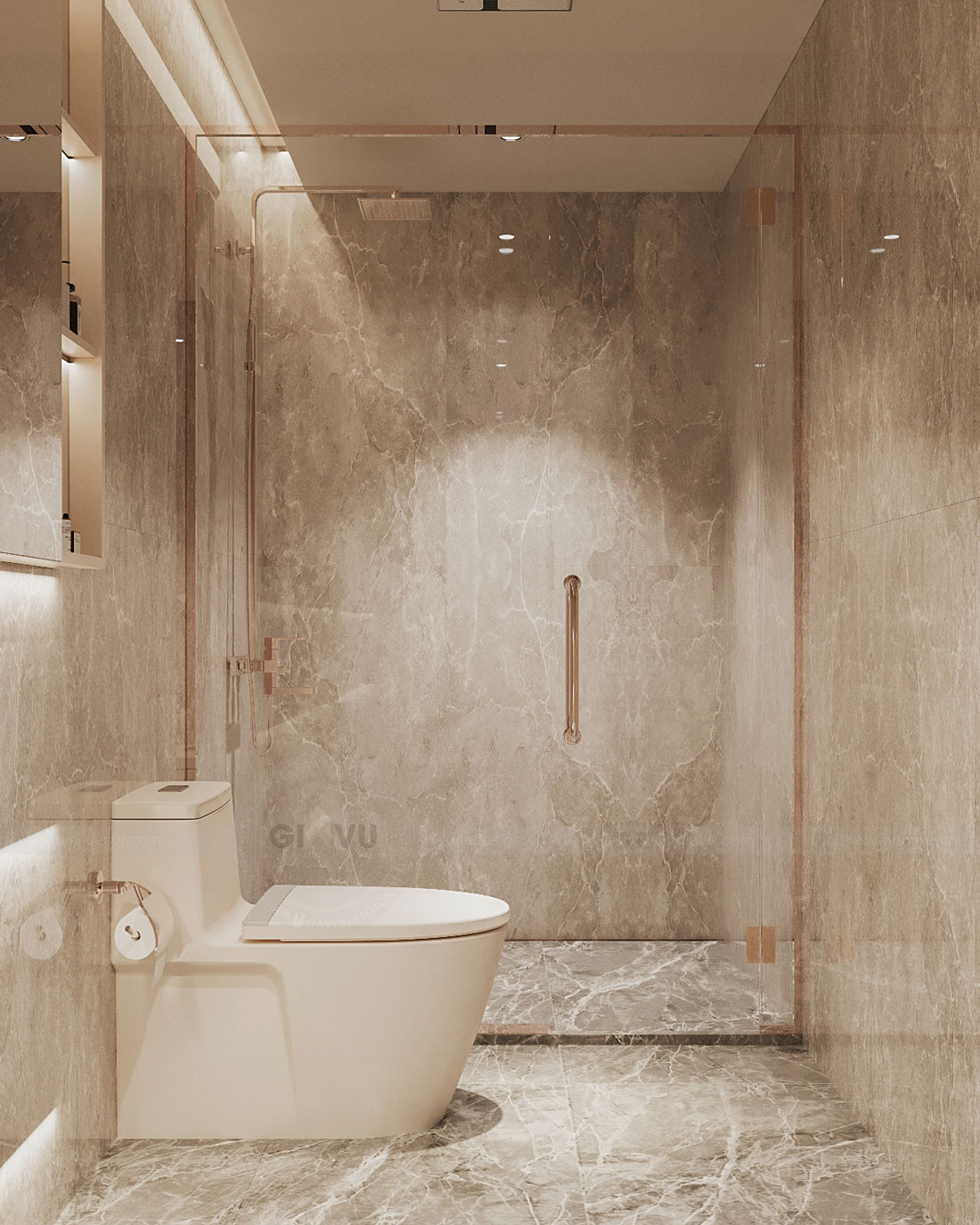 thiết kế thi công biệt thự phố có hầm nhà anh Trung 37