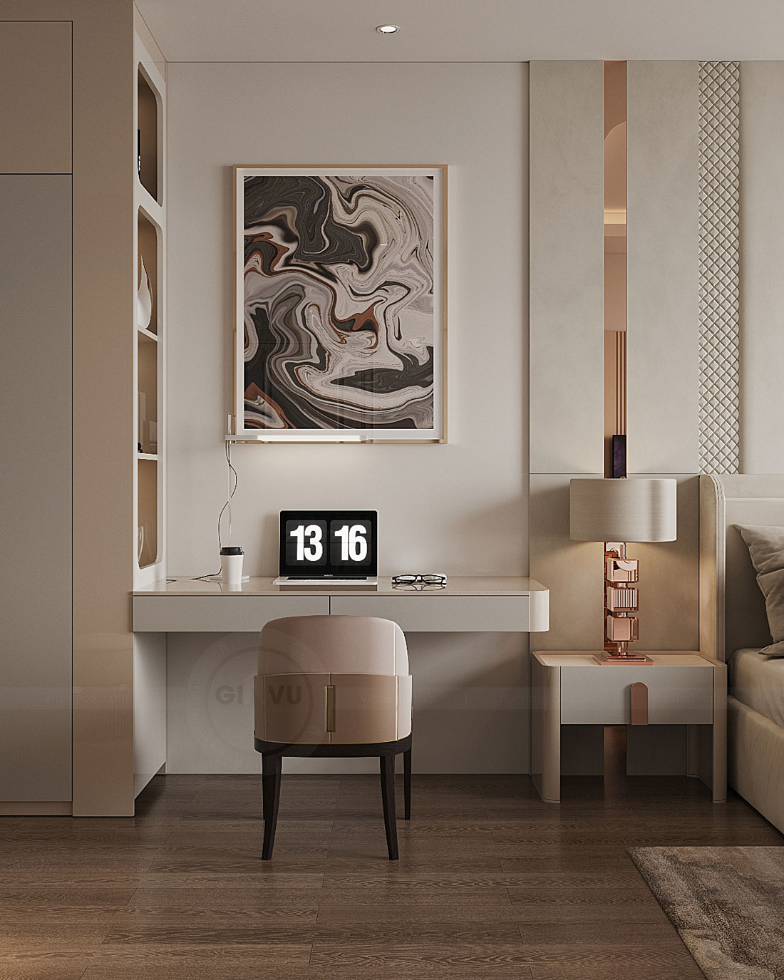 thiết kế thi công biệt thự phố có hầm nhà anh Trung 44