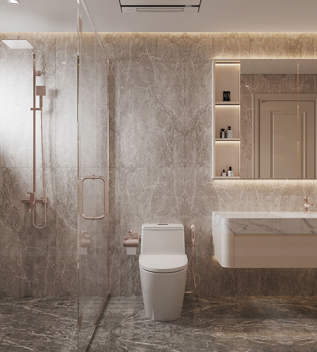 thiết kế thi công biệt thự phố có hầm nhà anh Trung 45