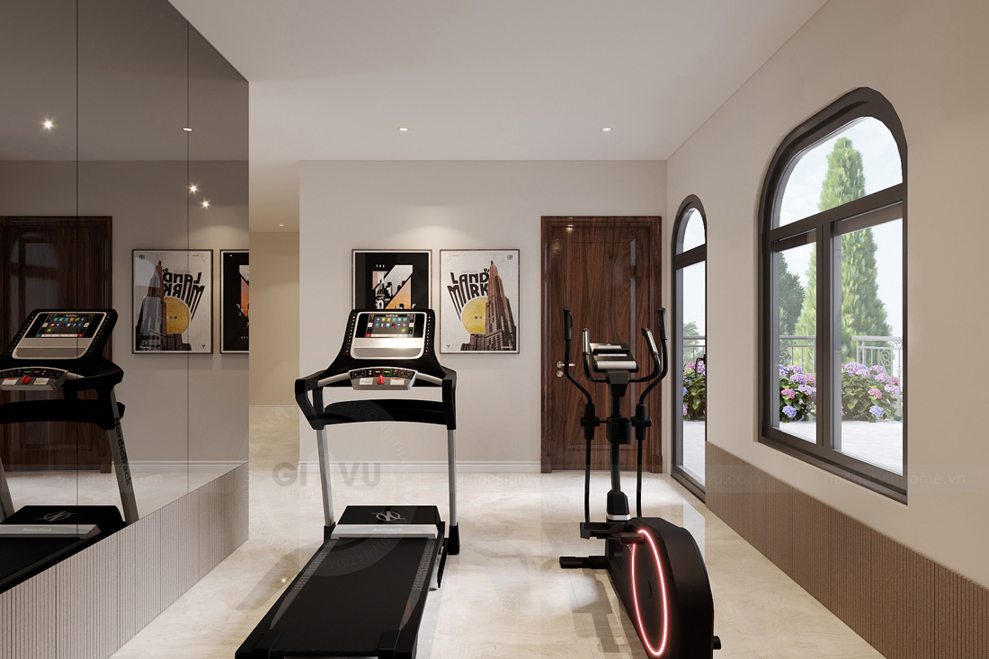 thiết kế thi công biệt thự phố có hầm nhà anh Trung 55