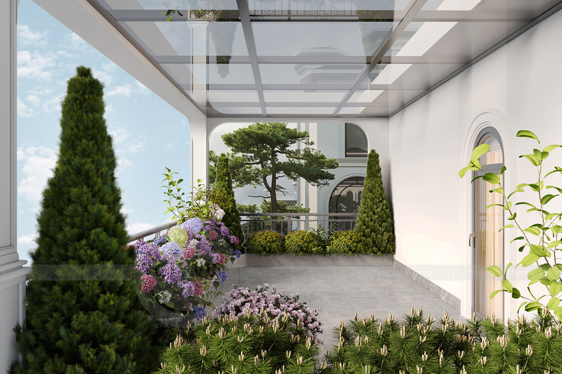 thiết kế thi công biệt thự phố có hầm nhà anh Trung 60