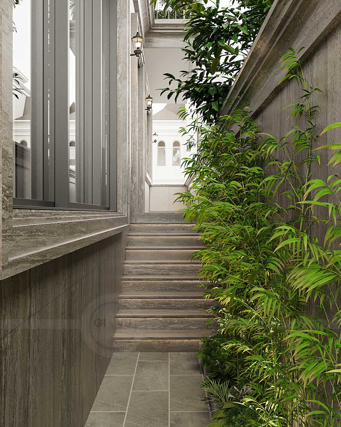 thiết kế thi công biệt thự phố có hầm nhà anh Trung 7