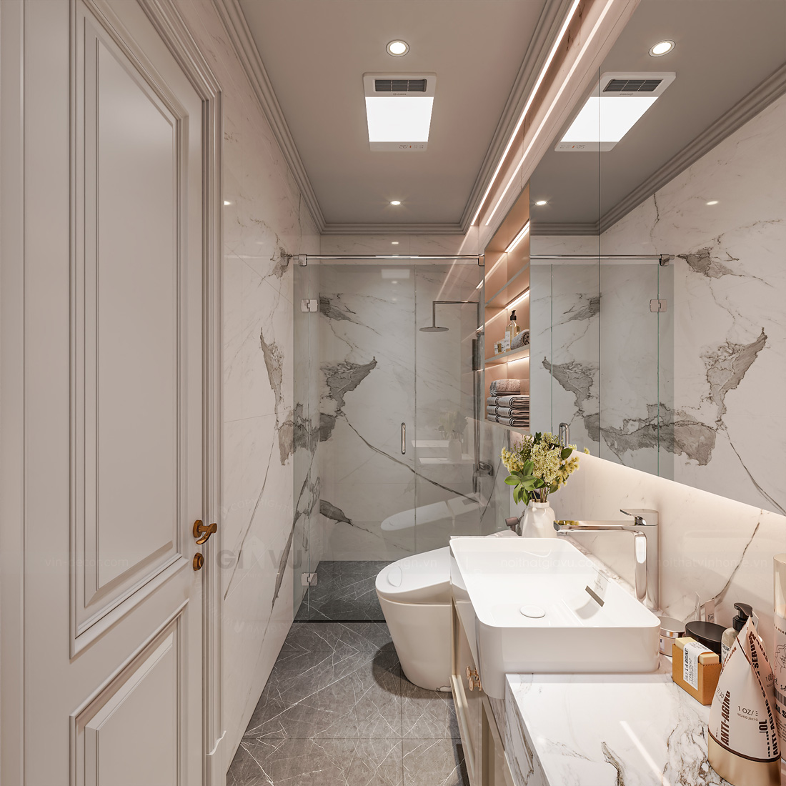 thiết kế biệt thự tứ lập Vinhomes Ocean Park 2 chị Hà 40