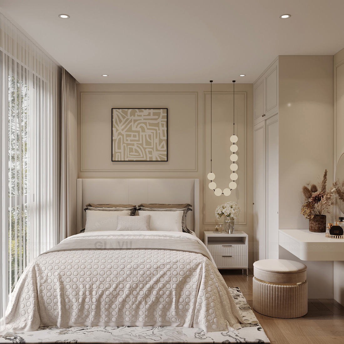 thiết kế nội thất chung cư D' el dorado 70m2 9